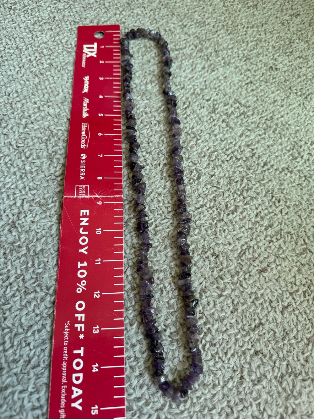 Amethyst Chip Beaded Necklace - Purple Calming Energy - Picture 6 of 8